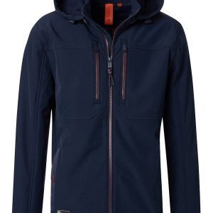 Casa Moda Softshell Jas Met Stretch En Afneembare Capuchon 554386900-108 Blauw